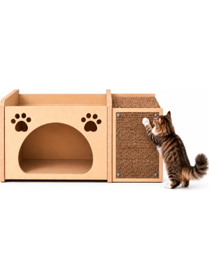 Minera Pets Modüler Kedi Evi – Yatak, Tırmalama, Beslenme ve Saklama Alanı