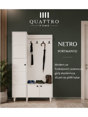 Quattro Home Netro Geniş Vestiyer