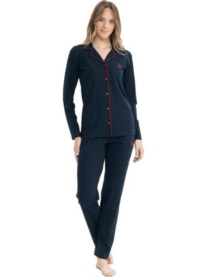 U.s. Polo Assn. Kadın Lacivert Pijama Takım 11000