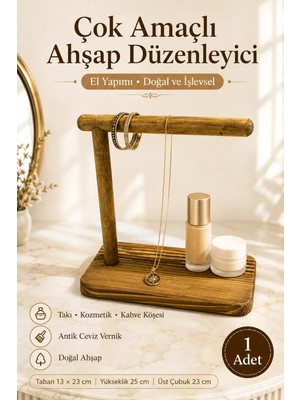 Myend Takı Standı Ahşap Makyaj Organizeri, Küpelik, Takılık, Kolye Askısı Özel Üretim