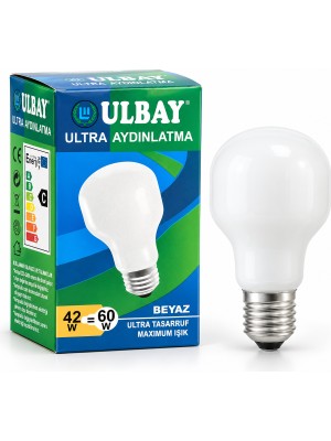 Ulbay TL60 42W E27 Soft Beyaz Ampul 60W Eşdeğer 220-240V
