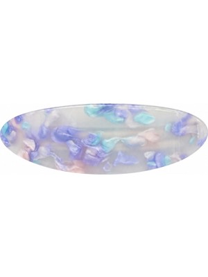Nes Design Desenli Sedefli Oval Kemik Otomatik Toka — Mor