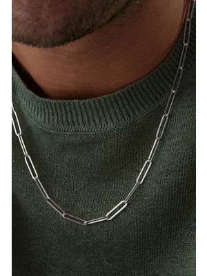 Ricco Jewellery 925 Ayar Gümüş Italyan Lazer Ataç Zincir