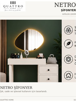 Quattro Home Netro Makyaj Masası