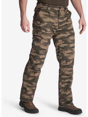 Decathlon Solognac Erkek Kışlık Kargo Kamuflaj Avcı Pantolonu 0 °c - Avcılık ve Doğa Gözlemi - 100