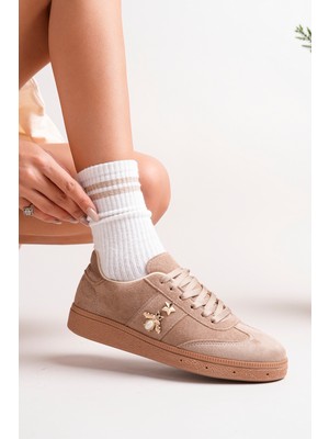 Bahrina Kadın Kelebek Yıldız Tokalı Günlük Sneaker