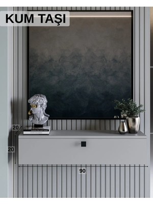 Çok Amaçlı Duvara Monte Modern Dresuar 90 cm