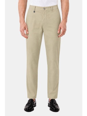 Sabri Özel Kum Pamuklu Regular Fit Normal Bel Chino Pantolon