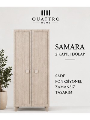 Quattro Home Samara 2 Kapaklı Dolap