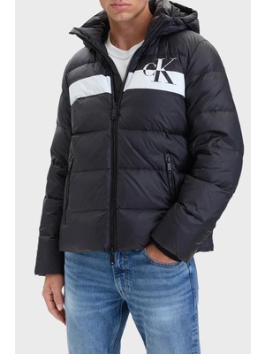 Calvin Klein Kapitoneli Çıkarılabilir Kapüşonlu Şişme Mont LV04RH502GUB1 Erkek Mont LV04RH502G Ub1