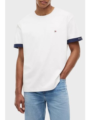Tommy Hilfiger Pamuklu Regular Fit Bisiklet Yaka T Shirt Erkek T Shirt MW0MW43203 Ybr