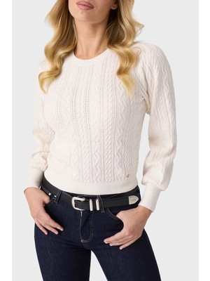Guess Ls Cn Joanna Regular Fit Bisiklet Yaka Kazak W6BR44Z1441 Kadın Kazak W6BR44 Z1441 G012
