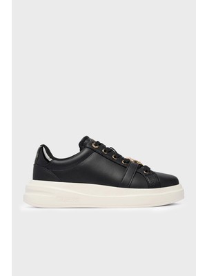 Guess Erizo Logolu Deri Sneaker Ayakkabı FLFEZOLEA12 Kadın Ayakkabı Flfezo LEA12 Black