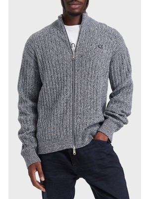 Calvin Klein % 100 Pamuk Dik Yaka Hırka LV04RH319GCEF Erkek Hırka LV04RH319G Cef