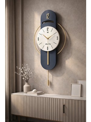 St. Morritz E x C L U S I V E (Çok Satan) - (40X80CM) - Milano (Lacivert ) Metal Duvar Saati