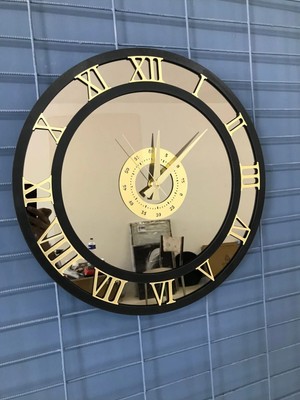 St. Morritz Gerçek Aynalı Dekoratif Duvar Saati (40 Cm)
