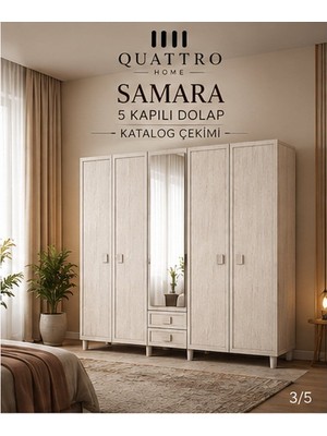 Quattro Home Samara 5 Kapaklı Dolap