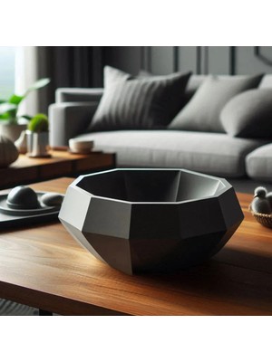 St. Morritz Dekoratif 3D - Modern Geometrik Tasarım Kase – 3D Baskı Özel Üretim
