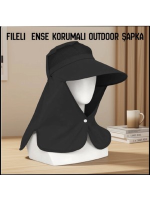 Savex Uyguna-Yakala Gri Fileli Ense Korumalı Outdoor ŞAPKA-PKA.052