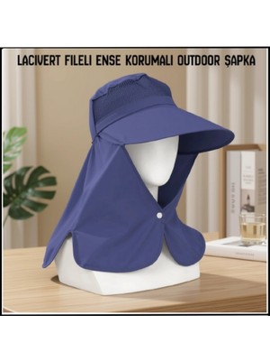 Savex Uyguna-Yakala Lacivert Fileli Ense Korumalı Outdoor ŞAPKA-PKA.056
