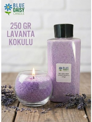 St. Morritz Inci Tozu Mum ( 30 Adet Fitil ile ) Lavanta Aromalı Mor 250 gr