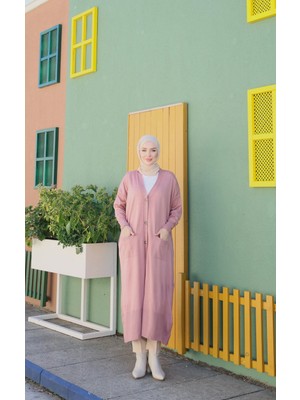 Nisum Moda Uzun Düğmeli Triko Hırka