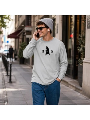 Urban Trend Store Premium Basic Uzun Kollu Tişört Baskılı %100 Pamuk