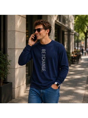 Urban Trend Store Premium Basic Uzun Kollu Tişört Baskılı %100 Pamuk