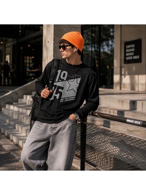 Urban Trend Store Premium Basic Uzun Kollu Tişört Baskılı %100 Pamuk