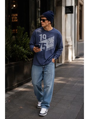 Urban Trend Store Premium Basic Uzun Kollu Tişört Baskılı %100 Pamuk