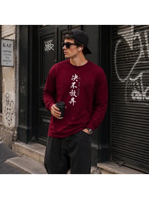 Urban Trend Store Premium Basic Uzun Kollu Tişört Baskılı %100 Pamuk