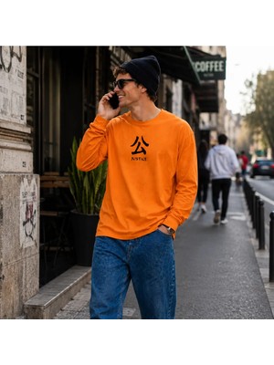 Urban Trend Store Premium Basic Uzun Kollu Tişört Baskılı %100 Pamuk