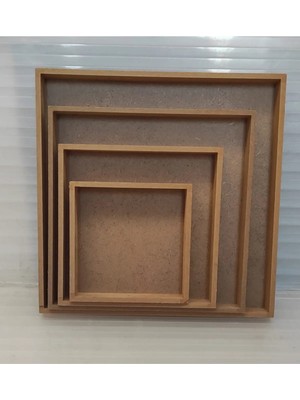 St. Morritz Mdf Boyanabilir 4lü Kare Pano 30X30-25X25-20X20-15X15 cm