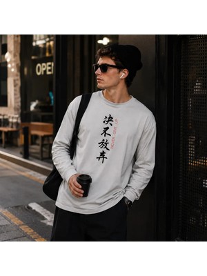 Urban Trend Store Premium Basic Uzun Kollu Tişört Baskılı %100 Pamuk