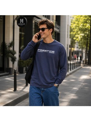 Urban Trend Store Premium Basic Uzun Kollu Tişört Baskılı %100 Pamuk