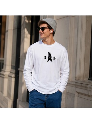 Urban Trend Store Premium Basic Uzun Kollu Tişört Baskılı %100 Pamuk