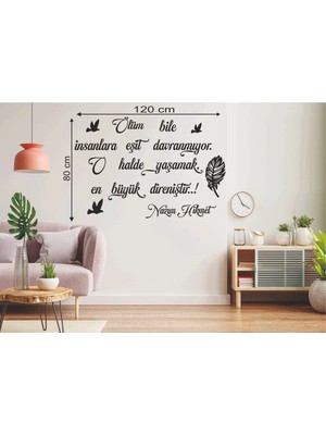 St. Morritz 120*80 cm Yaşamak Bir Orman Gibi Tek ve Hür Ahşap Duvar Yazısı