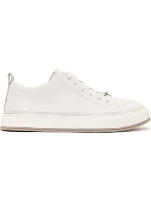 Derimod Erkek Beyaz Bağcıklı Deri Sneaker WM680060DV