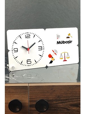St. Morritz Mübaşir Ahşap Masa Saati