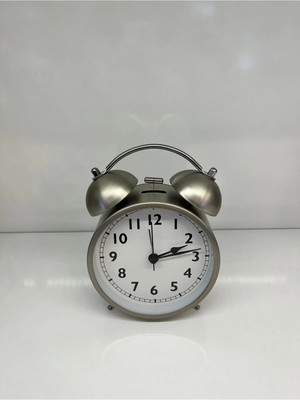 St. Morritz Masa Saati Mat Metal Beyaz M-209