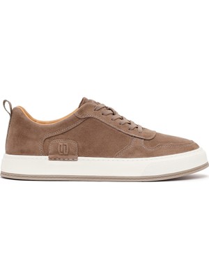 Derimod Erkek Vizon Bağcıklı Kalın Tabanlı Süet Deri Sneaker WM680048DS