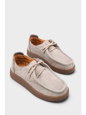 Capone Outfitters Miranda Hakiki Nubuk Deri Konfor Kadın Loafer Ayakkabı