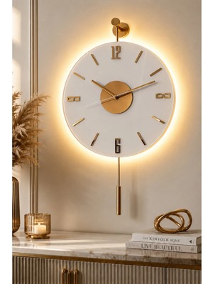 St. Morritz Kardelen Gold Seri (30X55CM) ,pilli LED ,modern Dekoratif Metal Duvar Saati