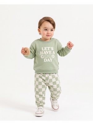 Valia Baby Let's Have A Good Day Şardonlu Kışlık Pamuklu Erkek Bebek 2'li Takım