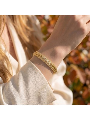 Nadir Bul Auris 24K Gold Kaplama 8 mm Kadın Bileklik