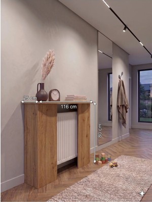 Dekoratif Petek Kaplama Dresuar 116 cm - Isı Geçirgenli Modern Kalorifer Ra