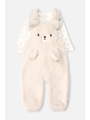 Bebetto Velsoft Salopet 2li Takım (Teddy/26) Ekru
