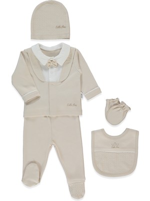 Bebetto Interlok Zıbın Set 5li (Lıttle Boss) Bej