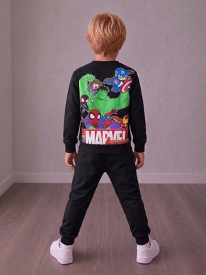 Cg Kids Karakter Desenli Sırt Baskı Detaylı 2 Iplik Erkek Çocuk Sweatshirt & Eşofman Alt Üst Takım