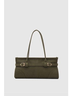 Shule Bags Enyola Vintage Süet Çanta Haki